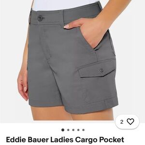 Eddie Bauer Women's Charcoal Cargo Shorts